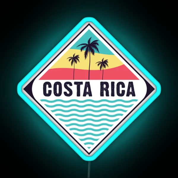 Costa Rica Vibes RGB Neon Sign