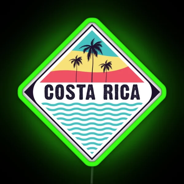 Costa Rica Vibes RGB Neon Sign