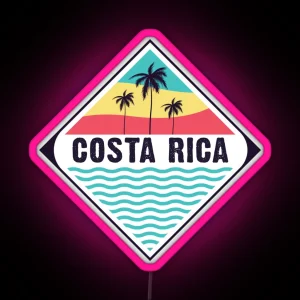 Costa Rica Vibes RGB Neon Sign