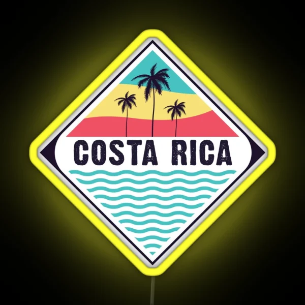 Costa Rica Vibes RGB Neon Sign
