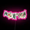 Personalized Cottage Flower Garland RGB Neon Sign for Home Decor