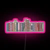 RGB LED Bookshelf Sign with Glowing Neon Literary Ambiance Accents