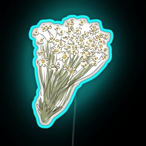 Cottagecore Flowers RGB Neon Sign