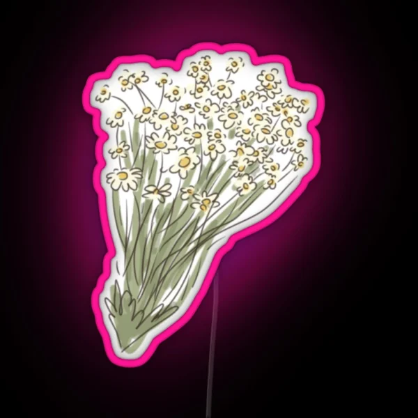 Cottagecore Flowers RGB Neon Sign