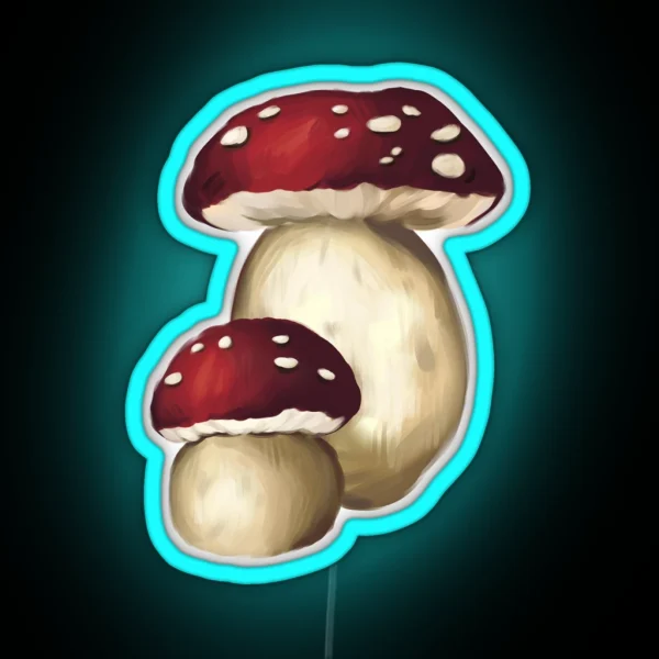 Cottagecore Mushroom 1 Red RGB Neon Sign