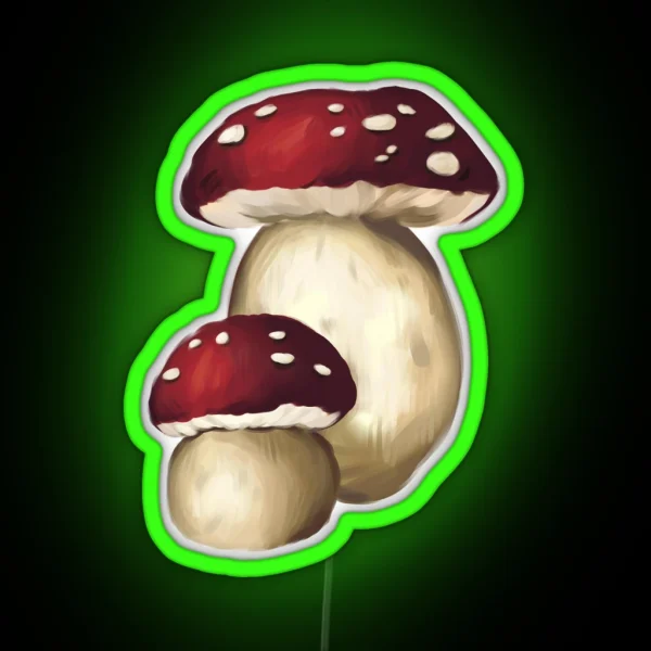 Cottagecore Mushroom 1 Red RGB Neon Sign