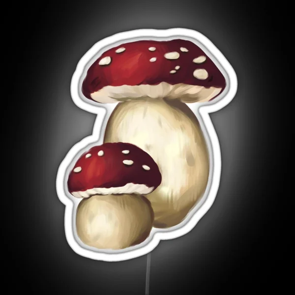 Cottagecore Mushroom 1 Red RGB Neon Sign