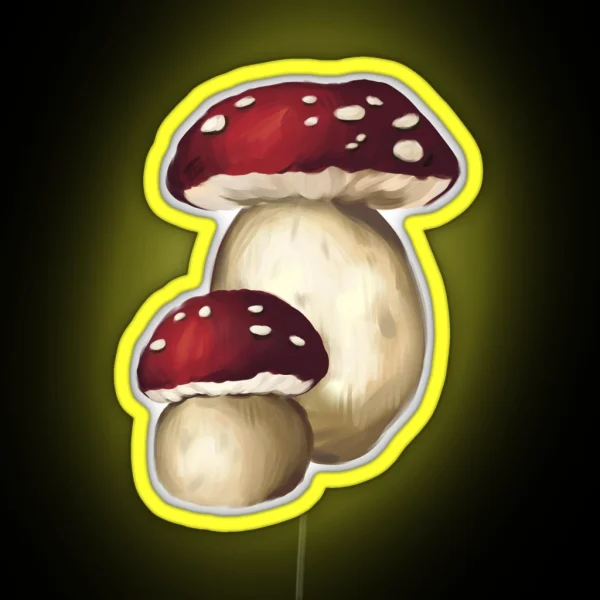 Cottagecore Mushroom 1 Red RGB Neon Sign