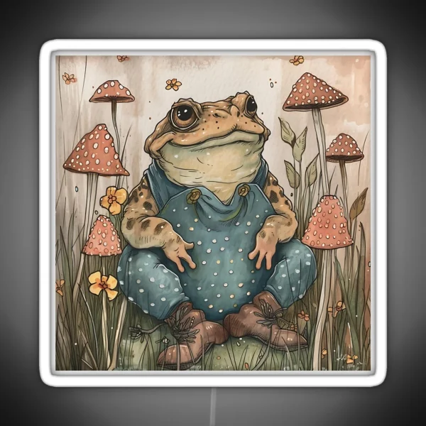 Cottagecore Toad RGB Neon Sign