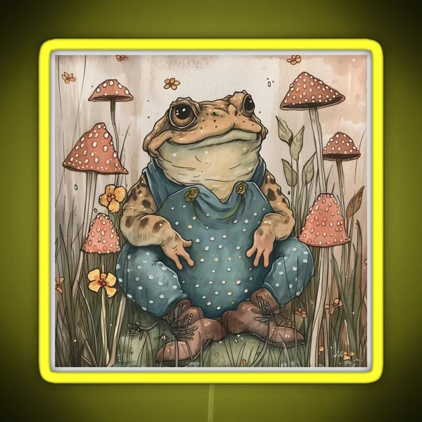 Cottagecore Toad RGB Neon Sign