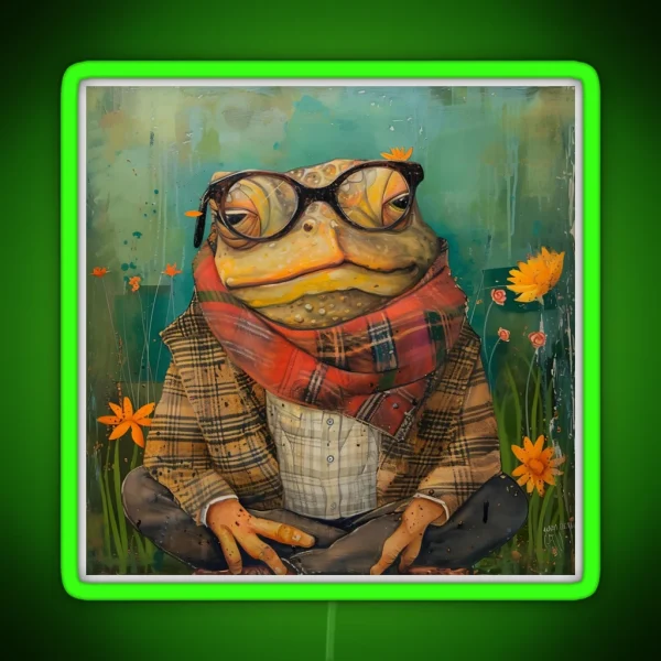 Cottagecore Toad RGB Neon Sign