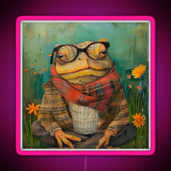 Cottagecore Toad RGB Neon Sign