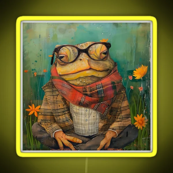 Cottagecore Toad RGB Neon Sign