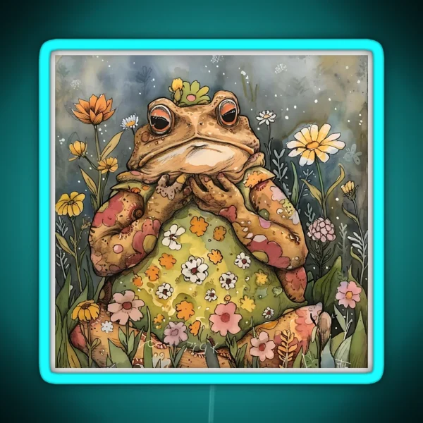 Cottagecore Toad RGB Neon Sign