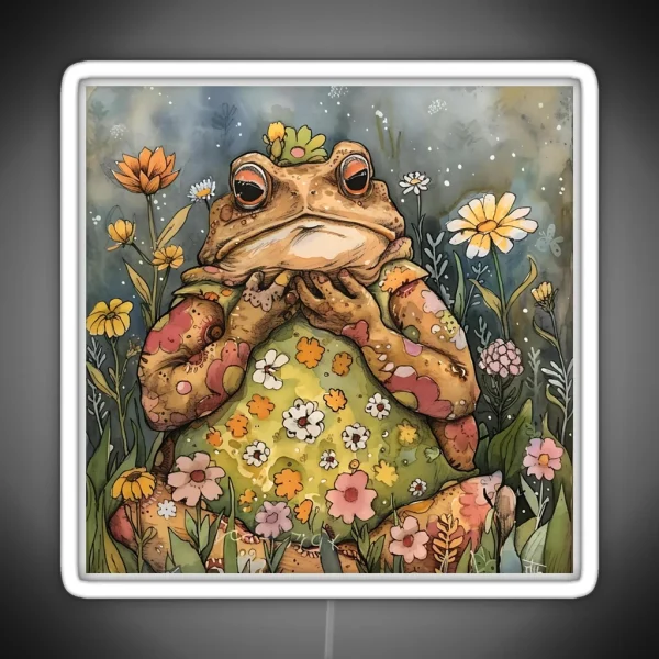 Cottagecore Toad RGB Neon Sign