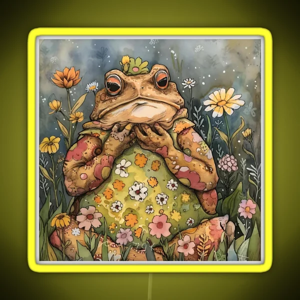 Cottagecore Toad RGB Neon Sign