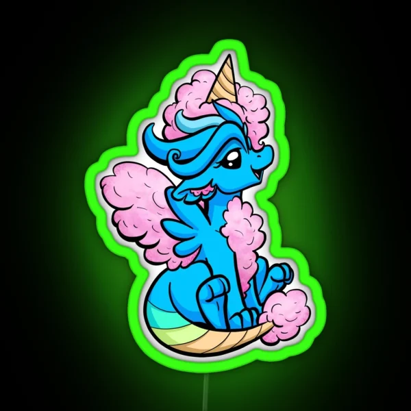 Cotton Candy Dragon RGB Neon Sign