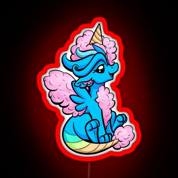 Cotton Candy Dragon RGB Neon Sign