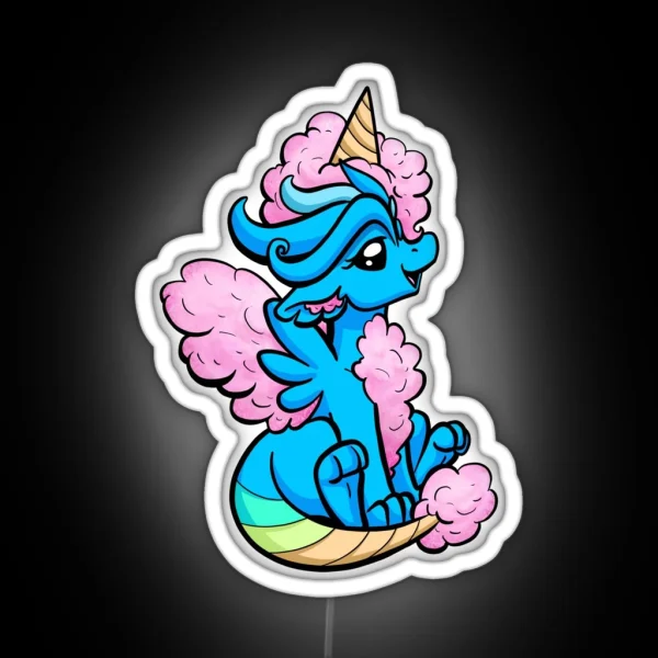 Cotton Candy Dragon RGB Neon Sign
