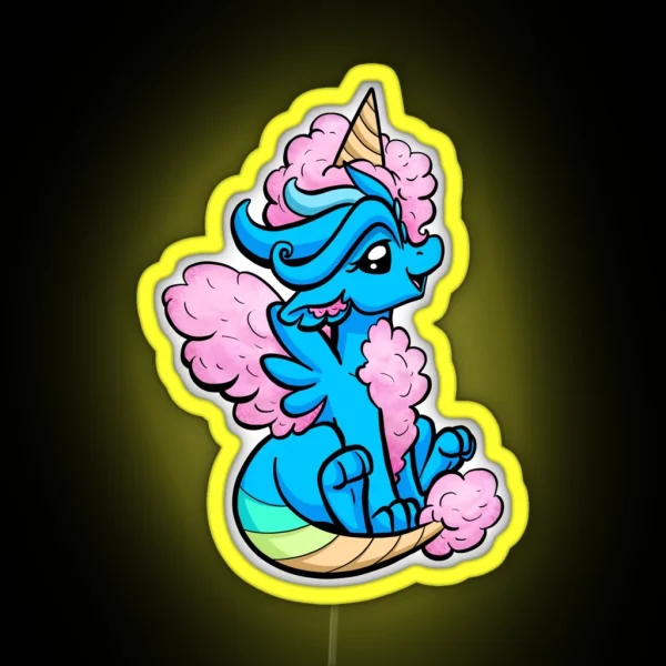Cotton Candy Dragon RGB Neon Sign
