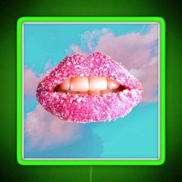 Cotton Candy Lips Pop Art RGB Neon Sign