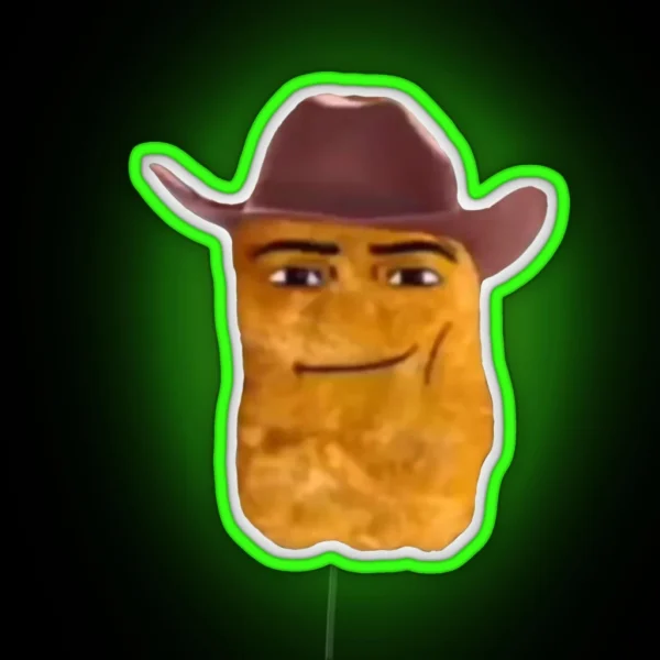 Cotton Eye Joe Chicken Nugget Cowboy RGB Neon Sign