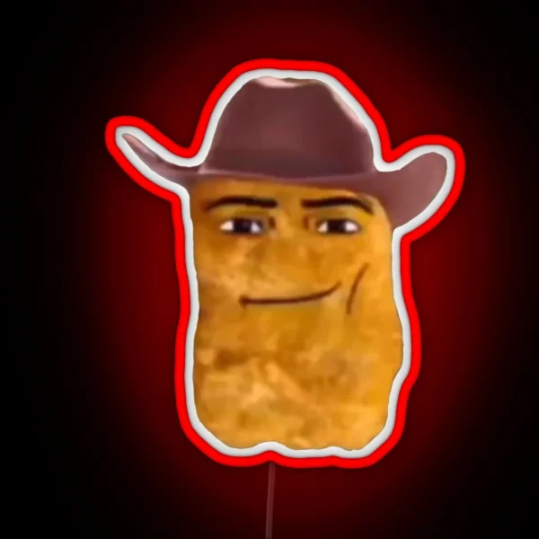 Cotton Eye Joe Chicken Nugget Cowboy RGB Neon Sign