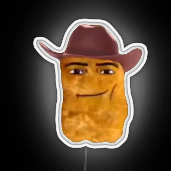 Cotton Eye Joe Chicken Nugget Cowboy RGB Neon Sign