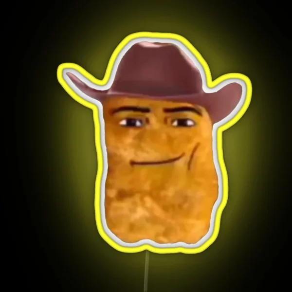 Cotton Eye Joe Chicken Nugget Cowboy RGB Neon Sign