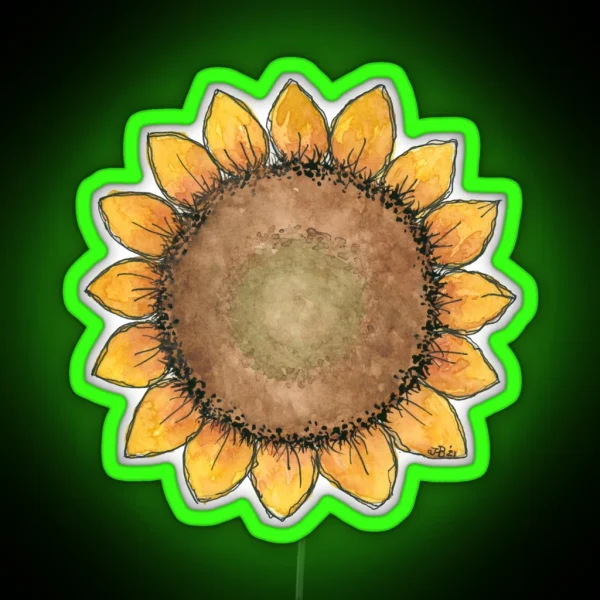 Country Sunflower RGB Neon Sign