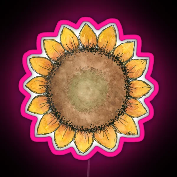 Country Sunflower RGB Neon Sign