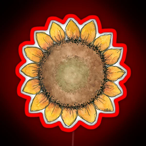 Country Sunflower RGB Neon Sign