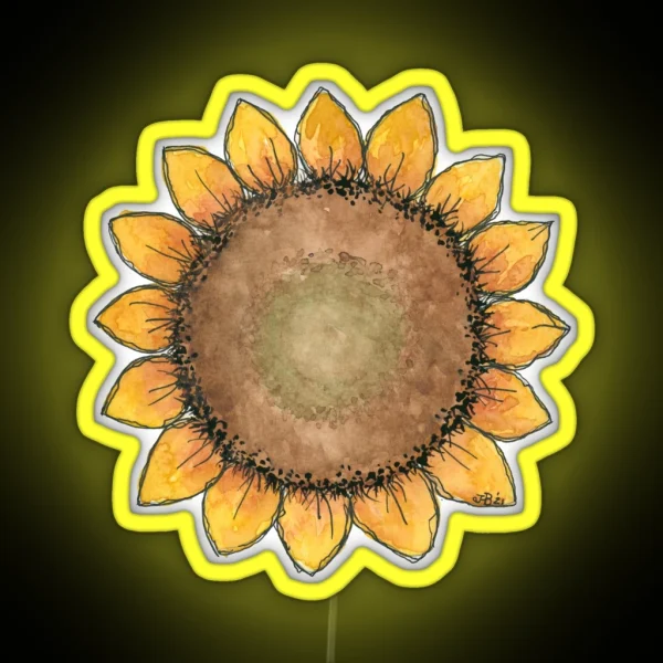 Country Sunflower RGB Neon Sign