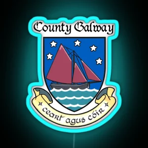 County Galway Ancient Crest RGB Neon Sign