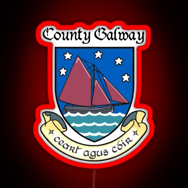 County Galway Ancient Crest RGB Neon Sign