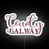 Burgundy County Galway Neon Sign Illuminates Your Irish Home Decor