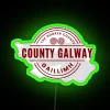 Vintage Irish County Galway themed glow in the dark neon sign.