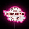 Handcrafted County Galway RGB LED neon sign with vibrant colorful design