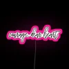 RGB LED Neon Sign with Heart Motif, Encouraging Courage and Empowerment.