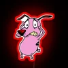Fierce Determination Ignited Daily with Bold Neon Courage Sign