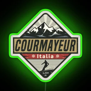 Courmayeur Italy RGB Neon Sign