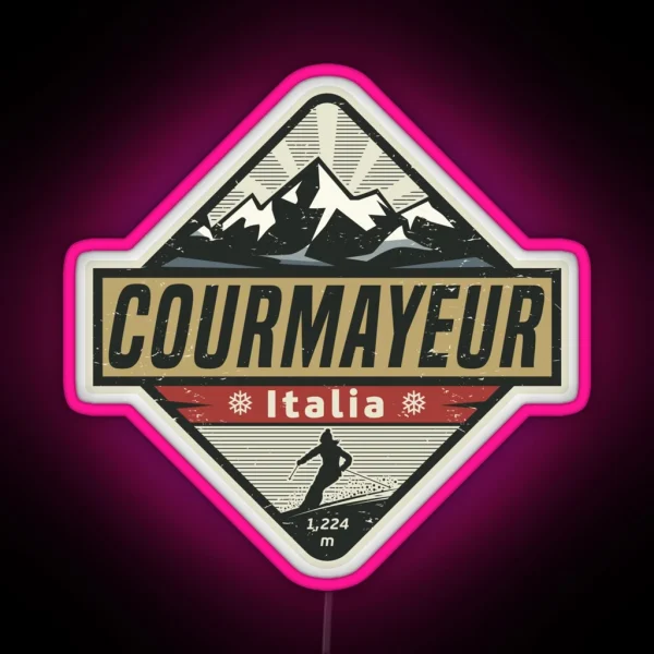 Courmayeur Italy RGB Neon Sign