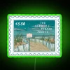 Vibrant RGB neon Cousins Beach Stamp decor for The Summer fans