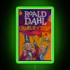 Whimsical vintage-inspired Charlie and the Chocolate Factory RGB neon wall decor