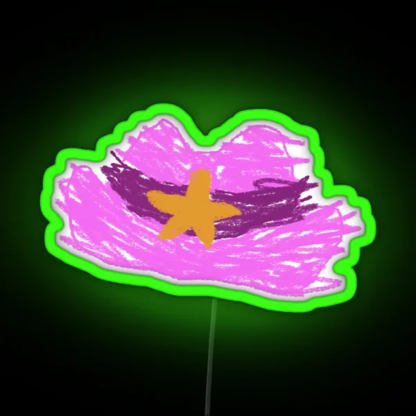 COW BOY HAT RGB Neon Sign