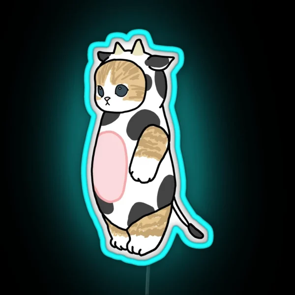 Cow Cat Costume RGB Neon Sign
