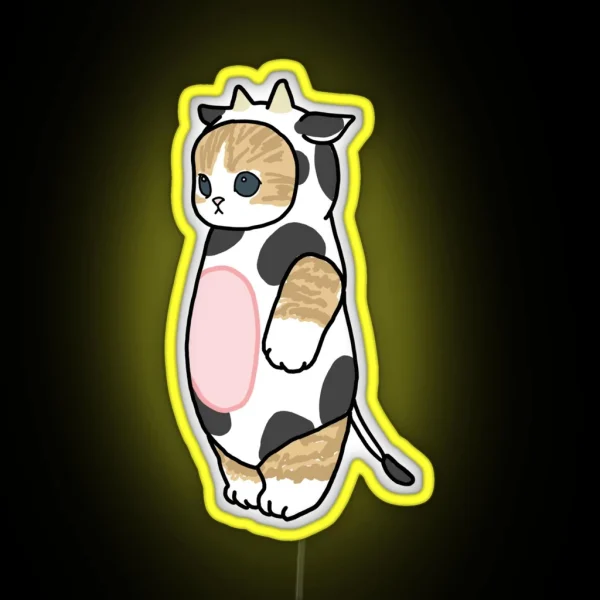 Cow Cat Costume RGB Neon Sign