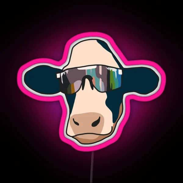 Cow Wearing Pit Vipers RGB Neon Sign