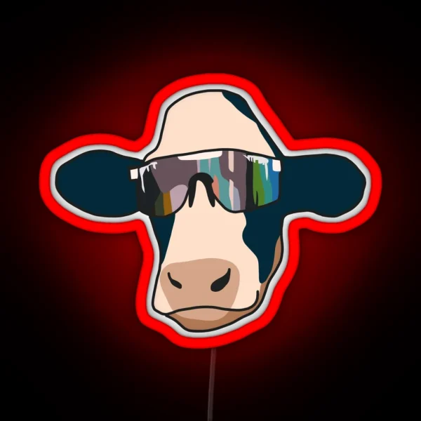 Cow Wearing Pit Vipers RGB Neon Sign