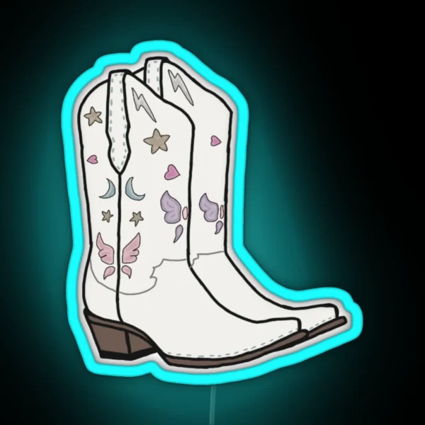 Cowboy Boots RGB Neon Sign